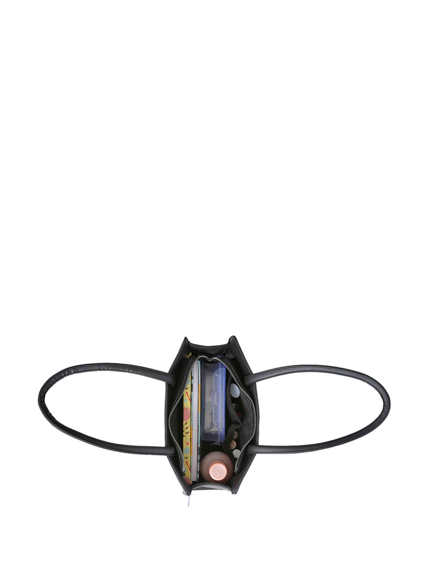 United Colors of Benetton Alison Black PU Printed Shoulder Handbag