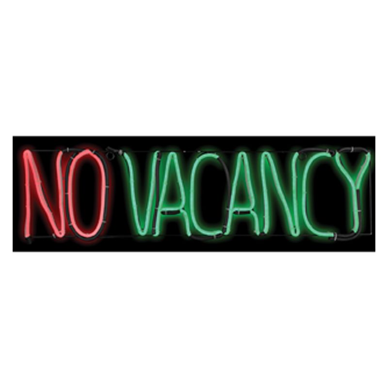 8" x 24" Halloween Lighted No Vacancy Sign