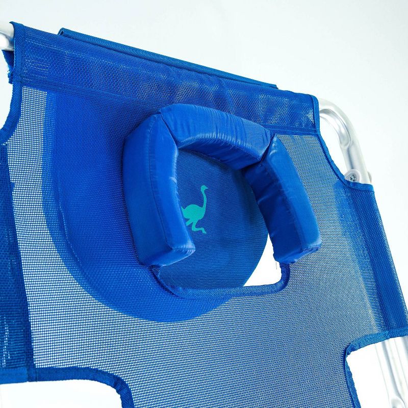 Ostrich 3 N 1 Lightweight Aluminum Frame 5 Position Reclining Beach Chair, Blue