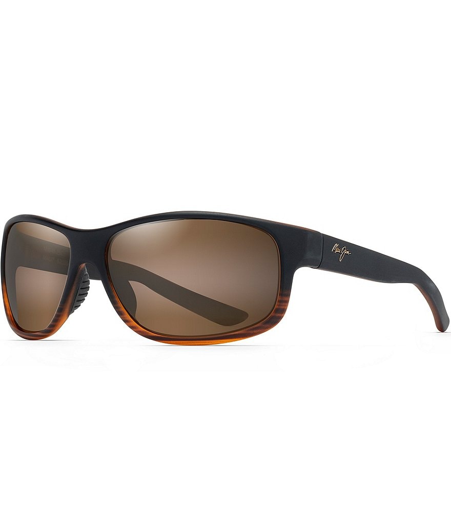 Maui Jim Kaiwi Channel PolarizedPlus2&reg; Wrap 62mm Sunglasses