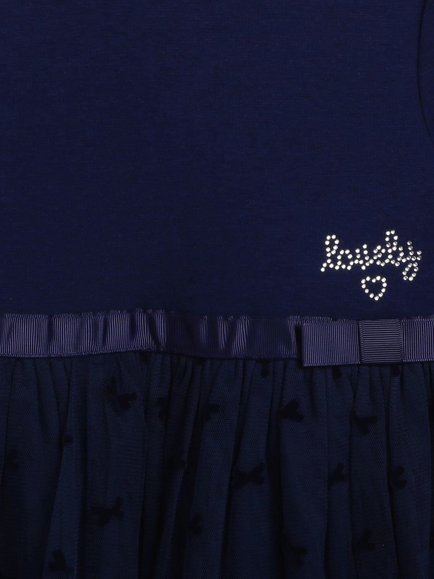 Chicco Kids Navy Cotton Regular Fit Full Sleeves Dress