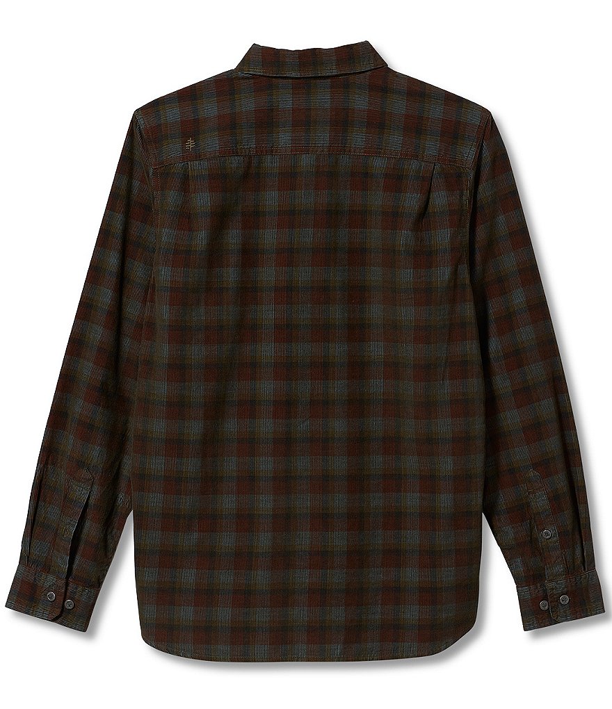 Royal Robbins Covert Cord Plaid Checkered Organic Cotton Long-Sleeve Woven Shirt
