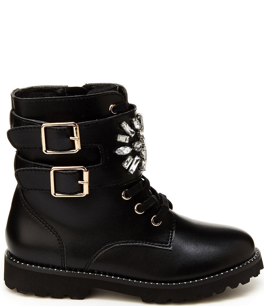 Kurt Geiger London Girls' Mini Stoop Leather Combat Boots (Youth)