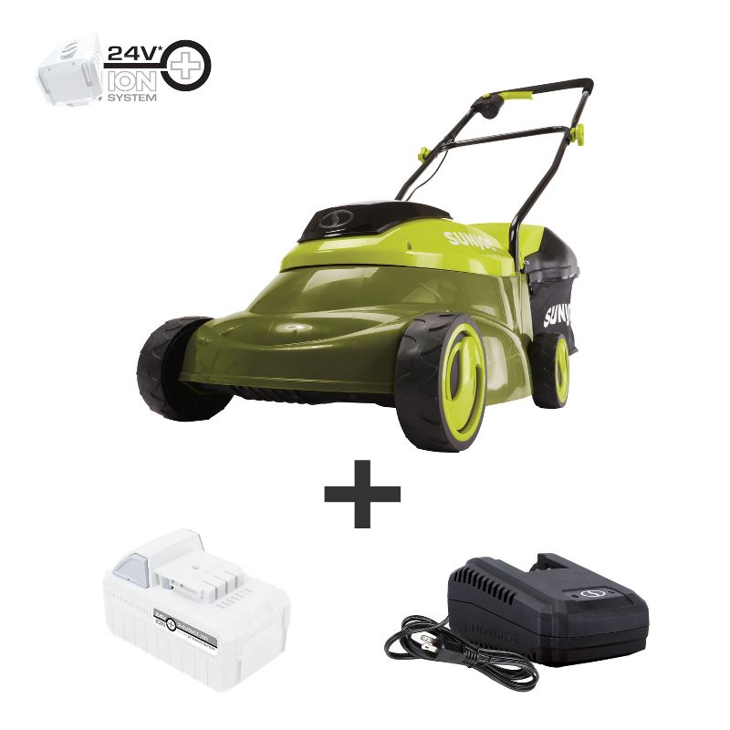 Sun Joe 14" 28 Volts Cordless Lawn Mower - Green