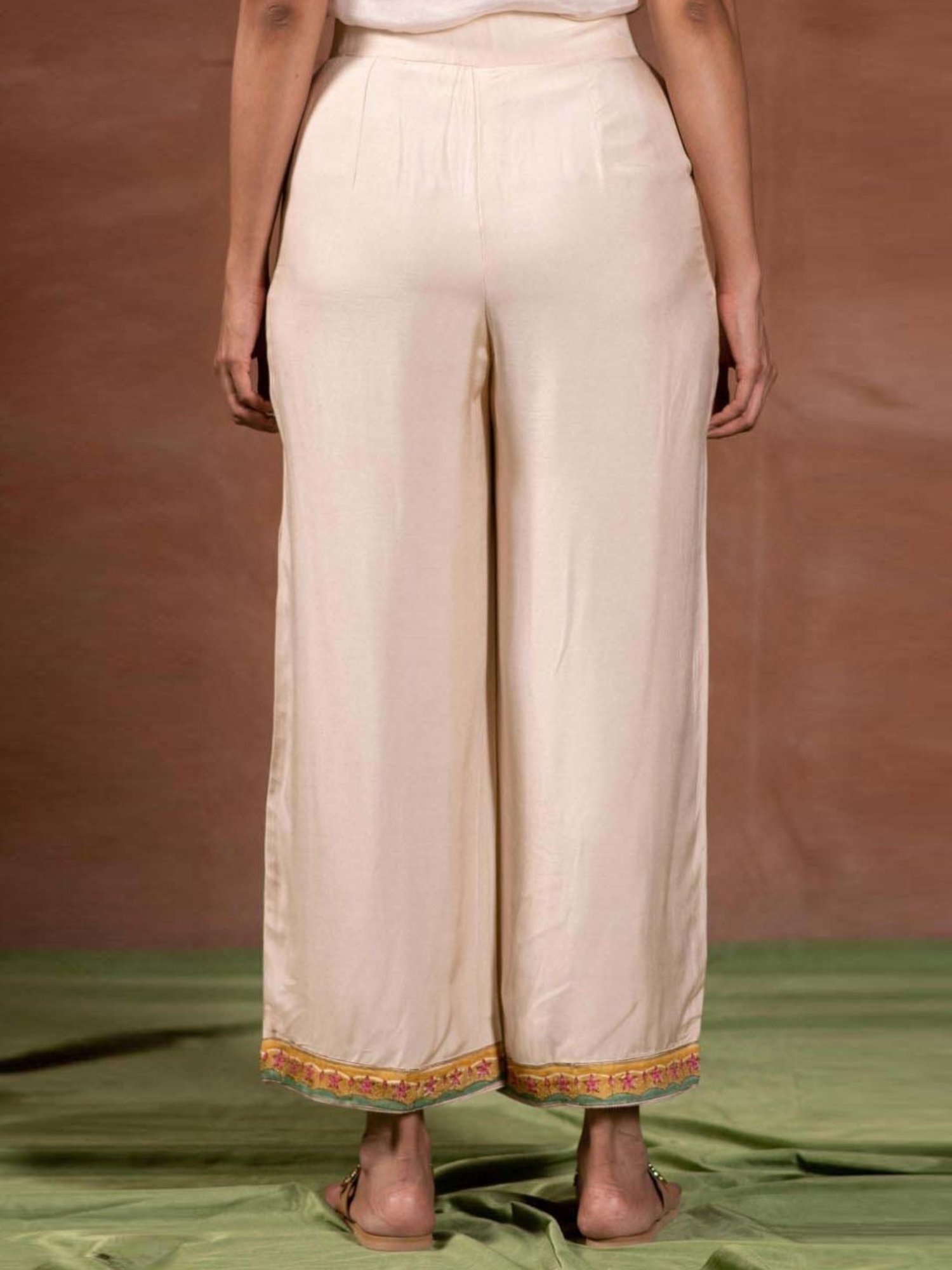 Prakriti Jaipur Pink Chaashini Wide Pants