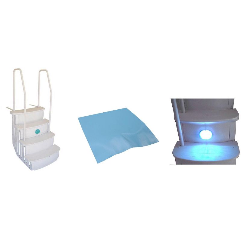 2) Hydro Tools Swimline 87953 9x36" Vinyl Protective Swimming Pool Ladder Mat