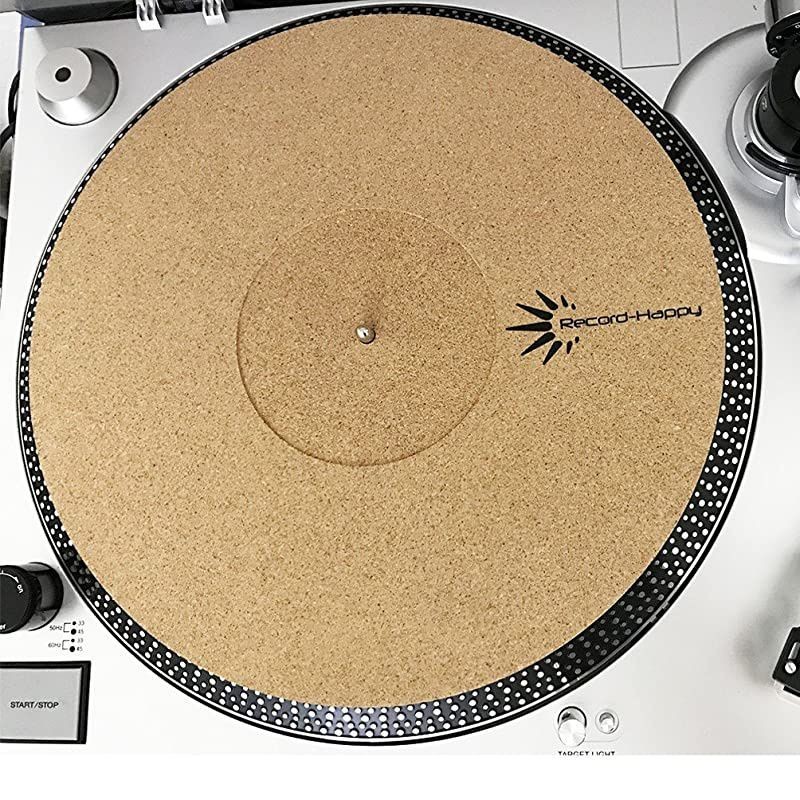 Turntable Slipmat AntiStatic Cork Mat 18quot Thick Vinyl Record Player Pad by an Essential Upgrade for The Demanding Audiophile with Receding Center Improves Sound and Reduces Noise