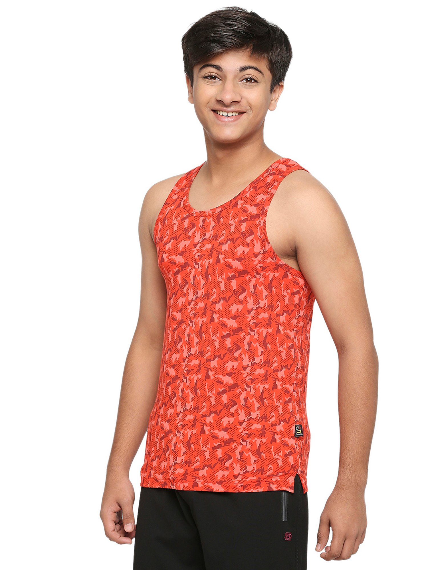 Dollar Bigboss Boys Multicolor Solid Vest (Pack Of 3)