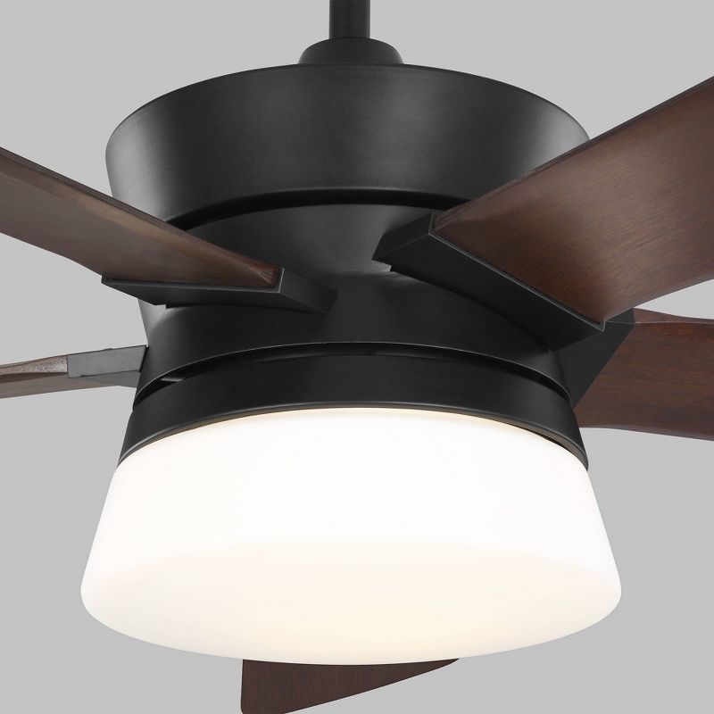 56" Monte Carlo Atlantic Midnight Black LED Ceiling Fan
