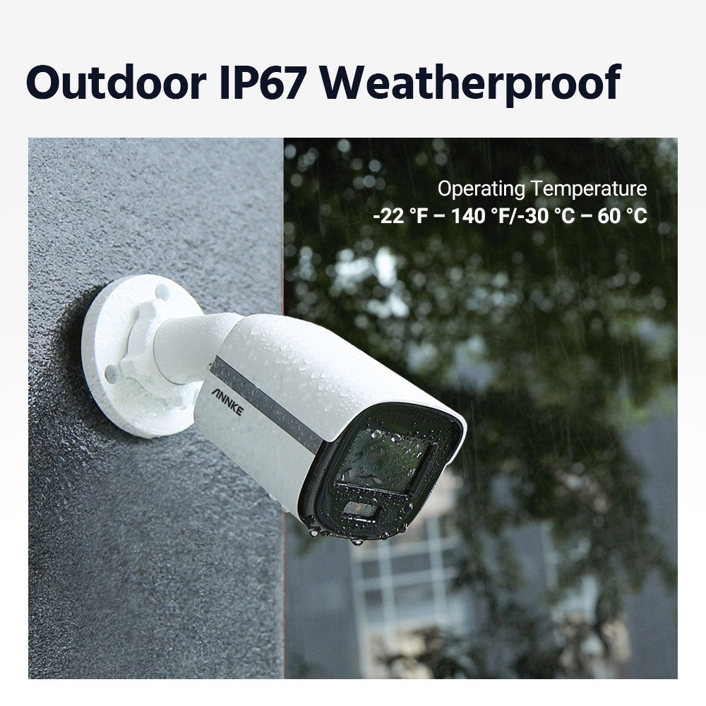 ANNKE 4K Ultra HD PoE NVR System with 4MP Super HD True Full Color Night Vision H.265+ Network PoE Bullet IP Security Cameras for Outdoor Indoor Business Home CCTV Surveillance 8 Cameras - 1TB HDD