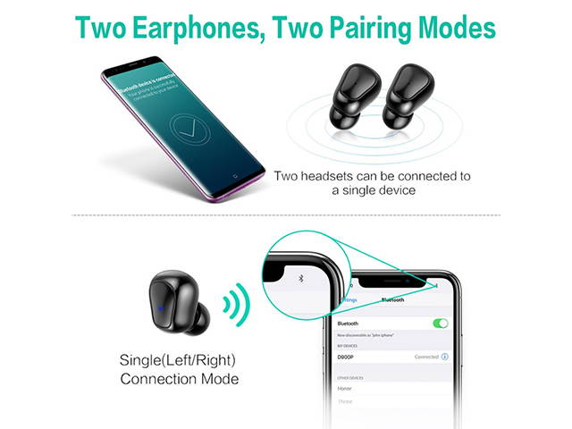 AutofeelSunriseoffice Bluetooth 5.0 Earphone Headset TWS Wireless Headphone With Mic 3D Bass Stereo Sport Earbuds For Phone iPhone Xiaomi Samsung