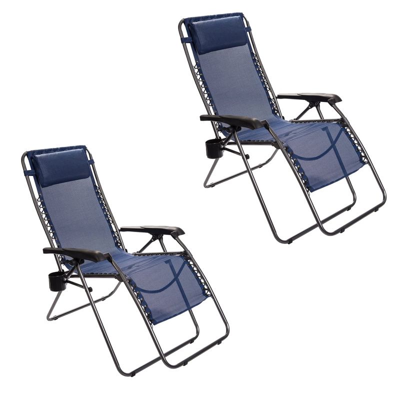 Mac Sports Beach Day Foldable Chaise Lounge Chair & Integrated Pull Cart Combo