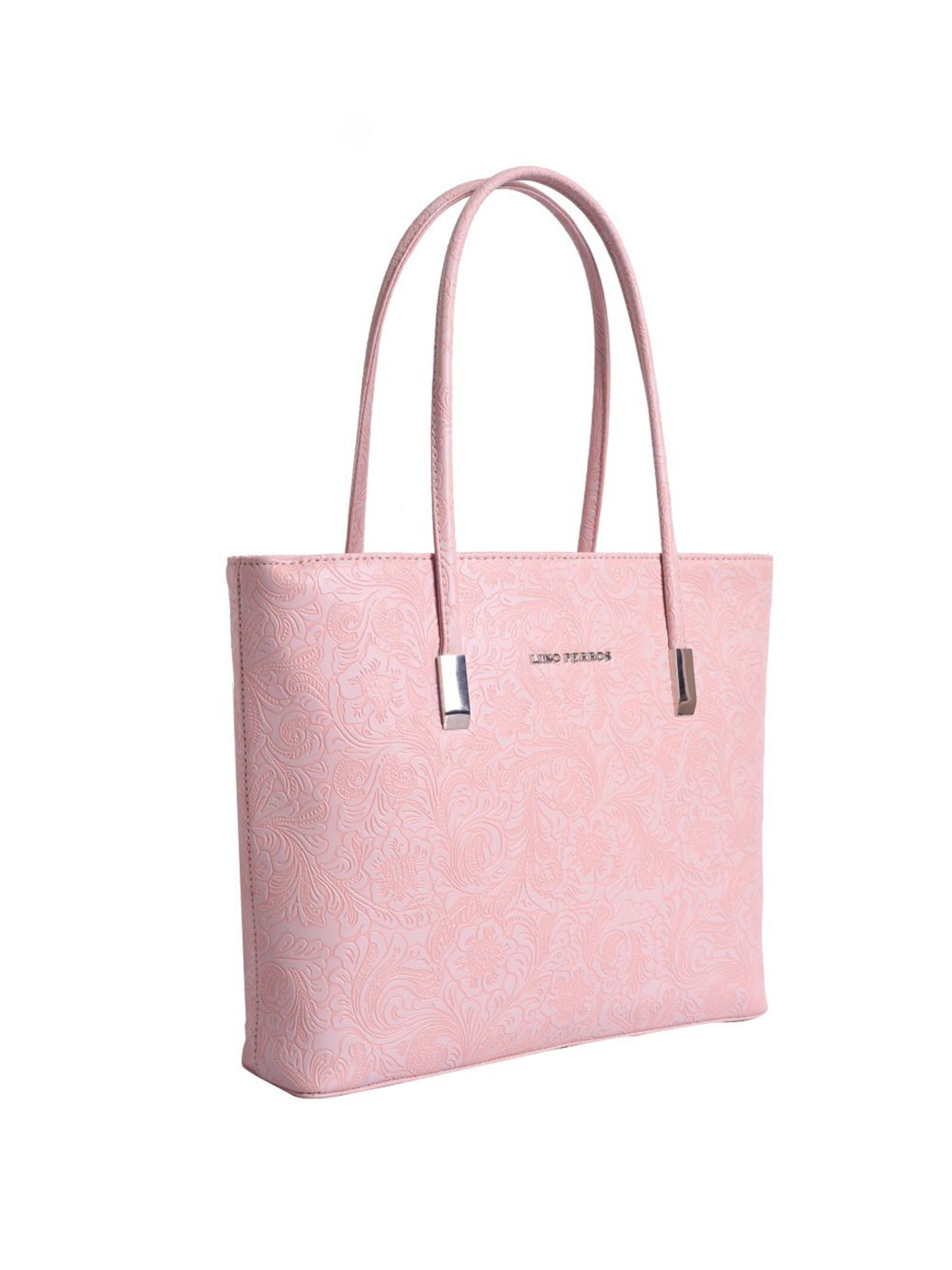 Lino Perros Pink Textured Medium Tote Handbag
