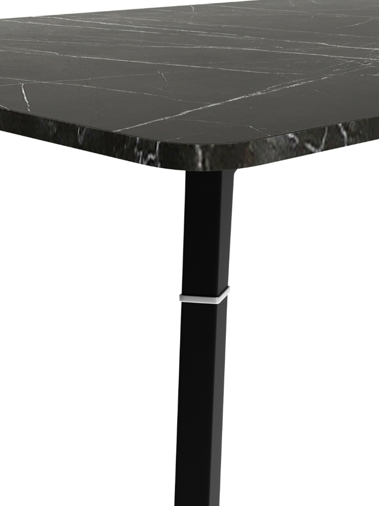 Godrej Interio Aclectic Black HMR Board 6 Seater Rectangular Dining Table