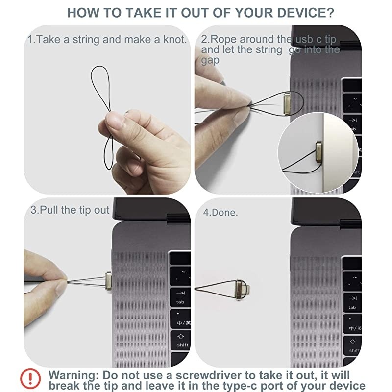 Magnetic USB C Adapter,  20Pins MagSafe to USB C Converter Support 100W Fast Charging, 10Gbps Data Transfer, 4K Video Compatible with MacBook(Pro), Dell XPS, More Type C Laptops (Silver)