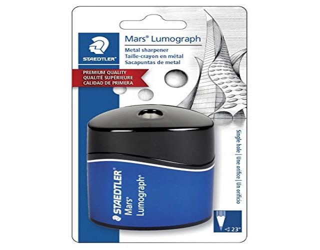 Staedtler Mars Lumograph Pencil Sharpener, Black/Blue
