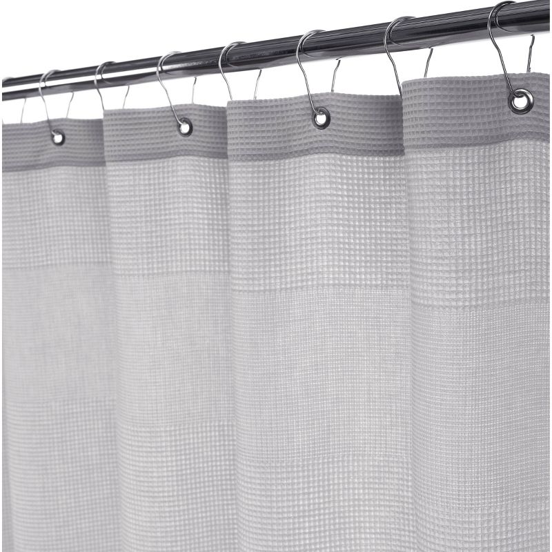 Ria Turkish Cotton Shower Curtain Silver - Enchante Home