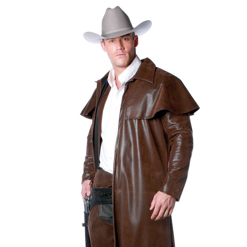 Adult Duster Coat Halloween Costume Brown One Size