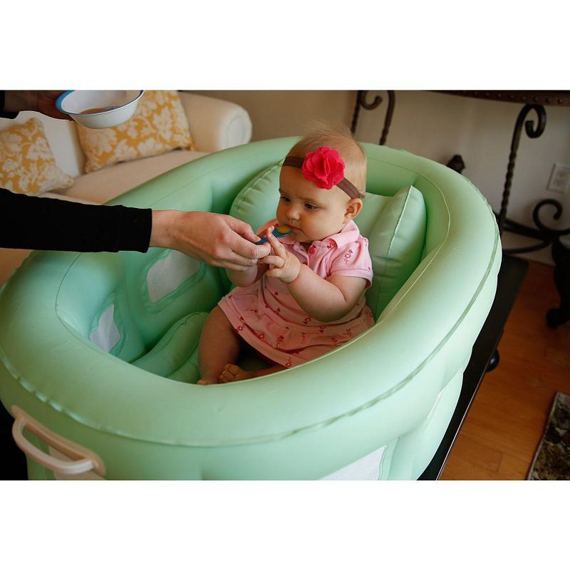 Swim Central 4-in-1 Room to Grow Portable Green Inflatable Baby Bathinet