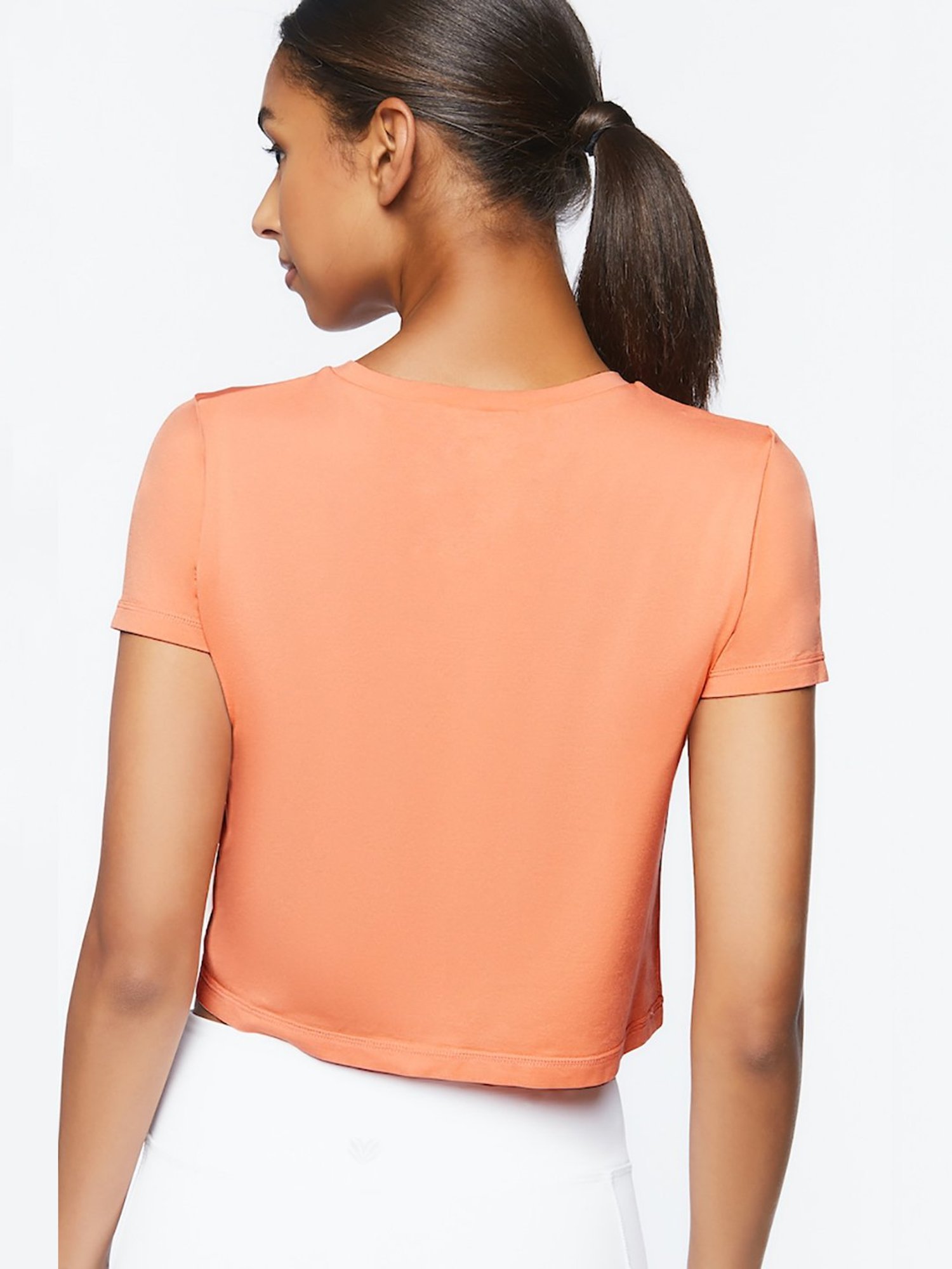Forever 21 Peach Regular Fit Crop Top