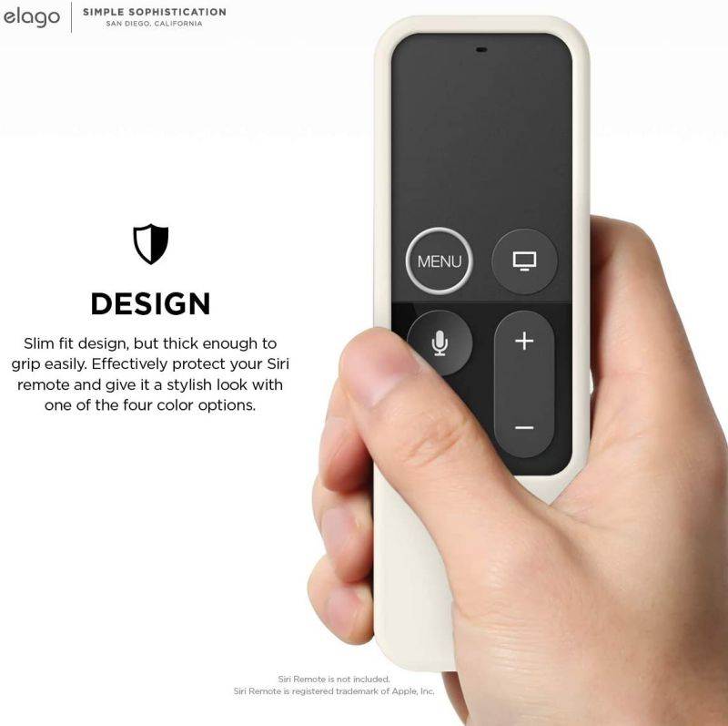 elago R2 Slim Case Compatible with Apple TV Siri Remote 1st Generation (White) - Slim Design, Scratch-Free Silicone, Shock Absorption, Full Access