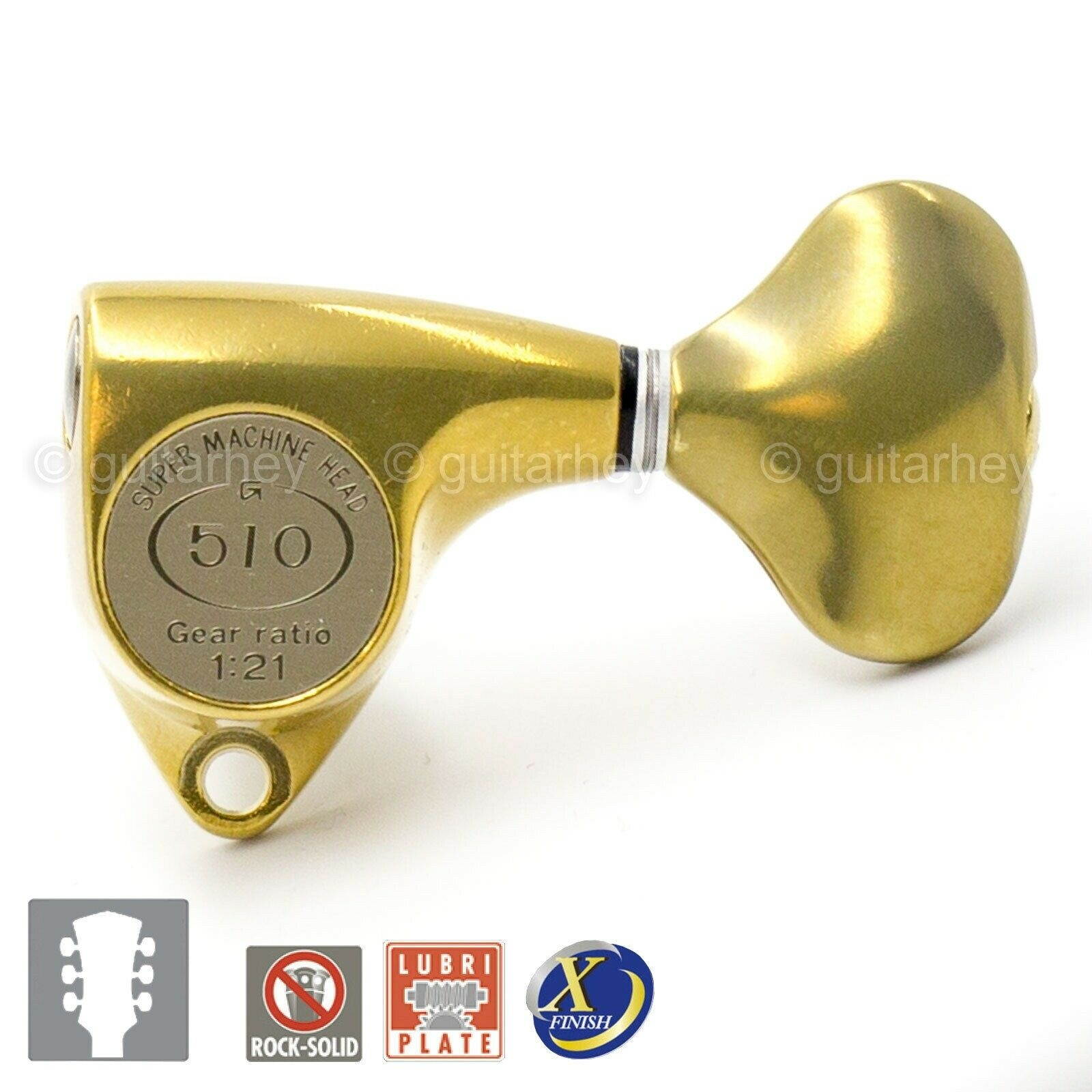 NEW Gotoh SGV510Z-L5 Tuning Keys Set 1:21 Ratio 3x3 - ANTIQUE X-FINISH GOLD