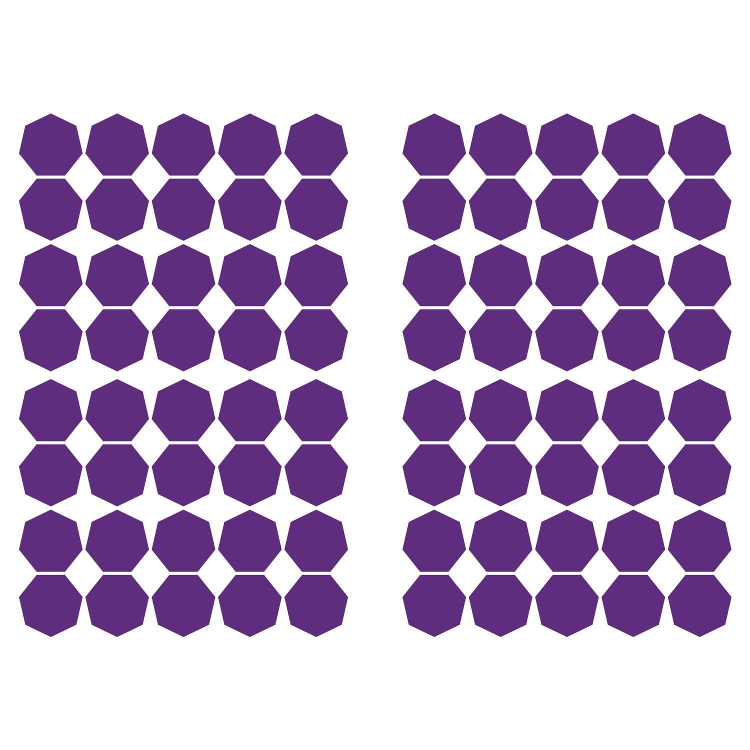 LiteMark 1 Inch Yellow Removable Heptagon Decals - Pack of 160