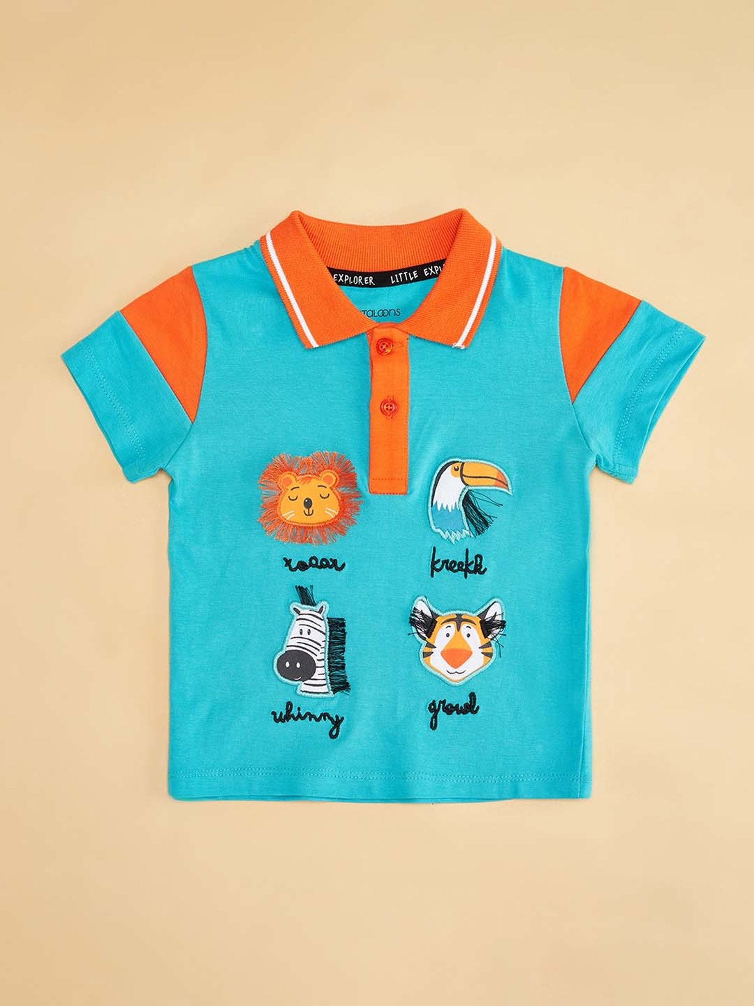 Ed-a-Mamma Baby Green Printed T-Shirt