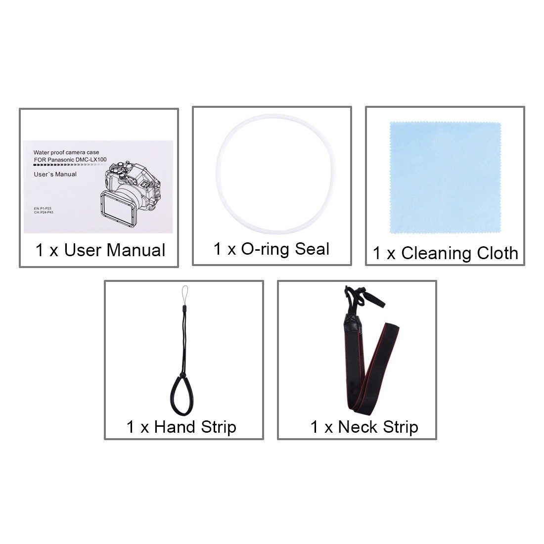 40m Underwater Depth Diving Case Waterproof Camera Housing for Panasonic LUMIX DMC-LX100 Black