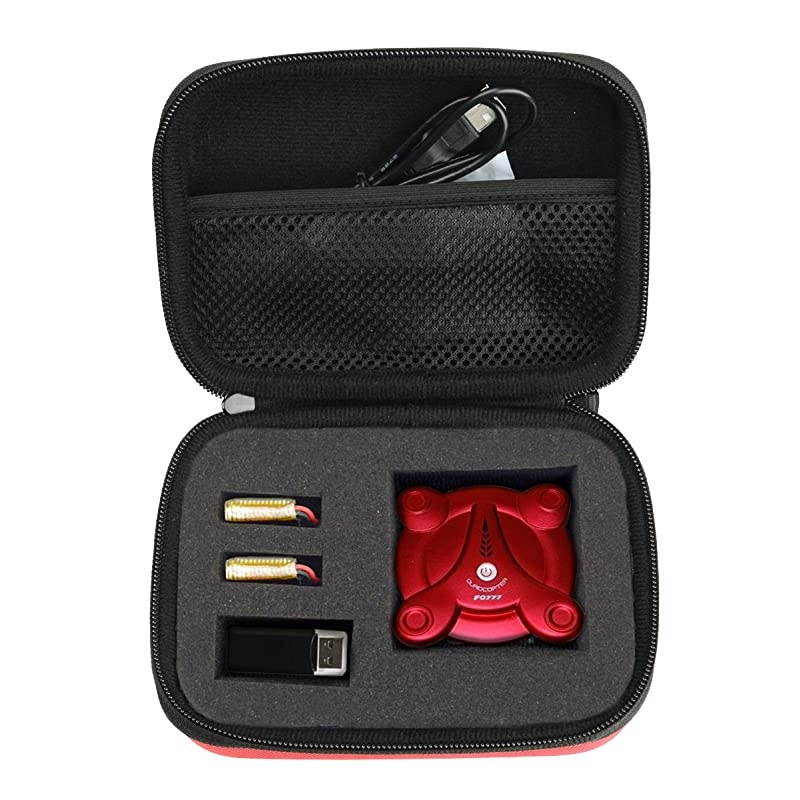 Case for Kidcia, EACHINE E55, FQ777 FQ17W, Hobbylane Altitude Hold Folding Drone, RC Quadcopter Drone with FPV Camera and Live Video, DIY Foam Blocks (Red with Black Zip)