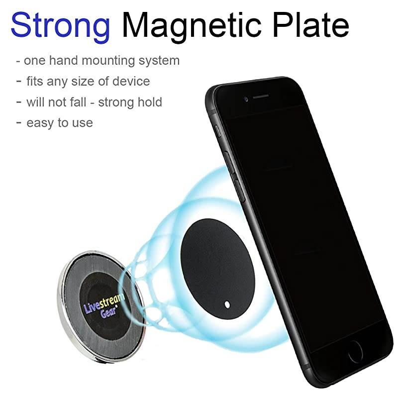 Gear Universal Magnetic Phone Mount and Heavy Duty Tripod Mount Your Phone via Magnetic Mount and Metallic Plate to This Tripod Setup for ing Strong Hold