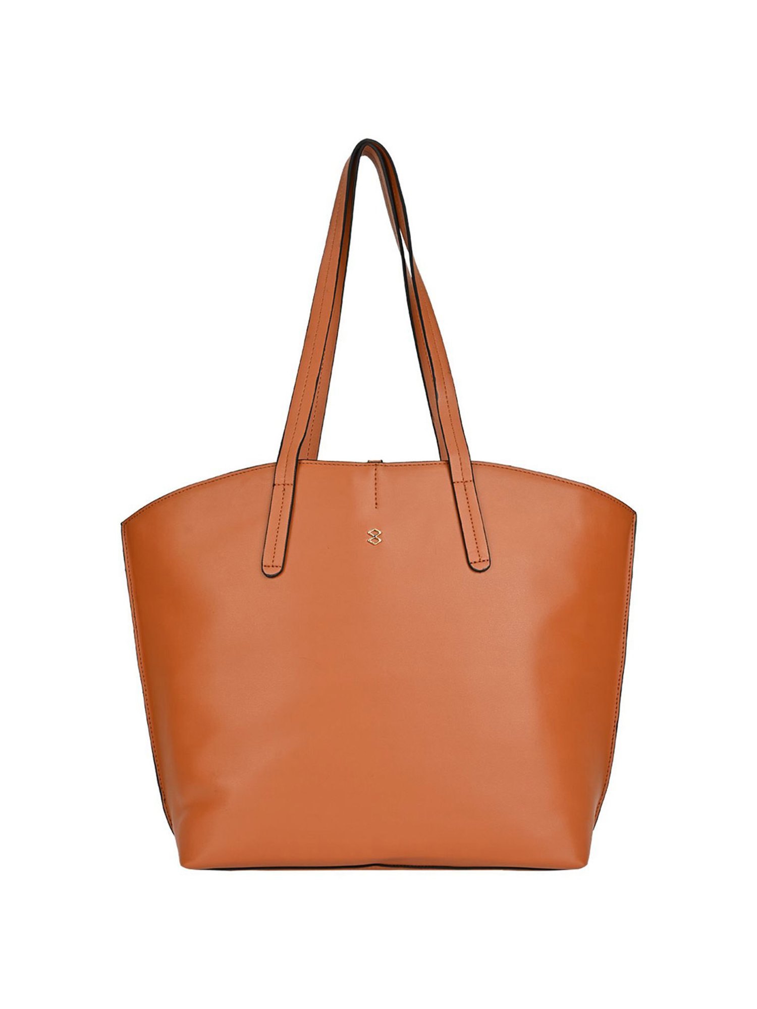Horra Tan Solid Tote Handbag