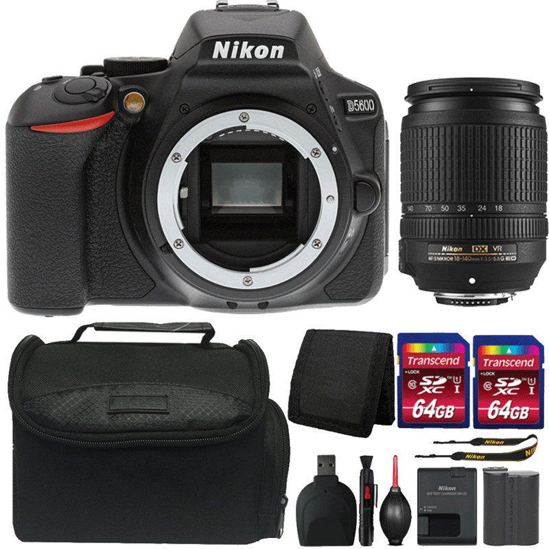 Nikon D5600 24.2MP DSLR Camera with 18-140mm Lens and Complete Accessory Kit (International Version)