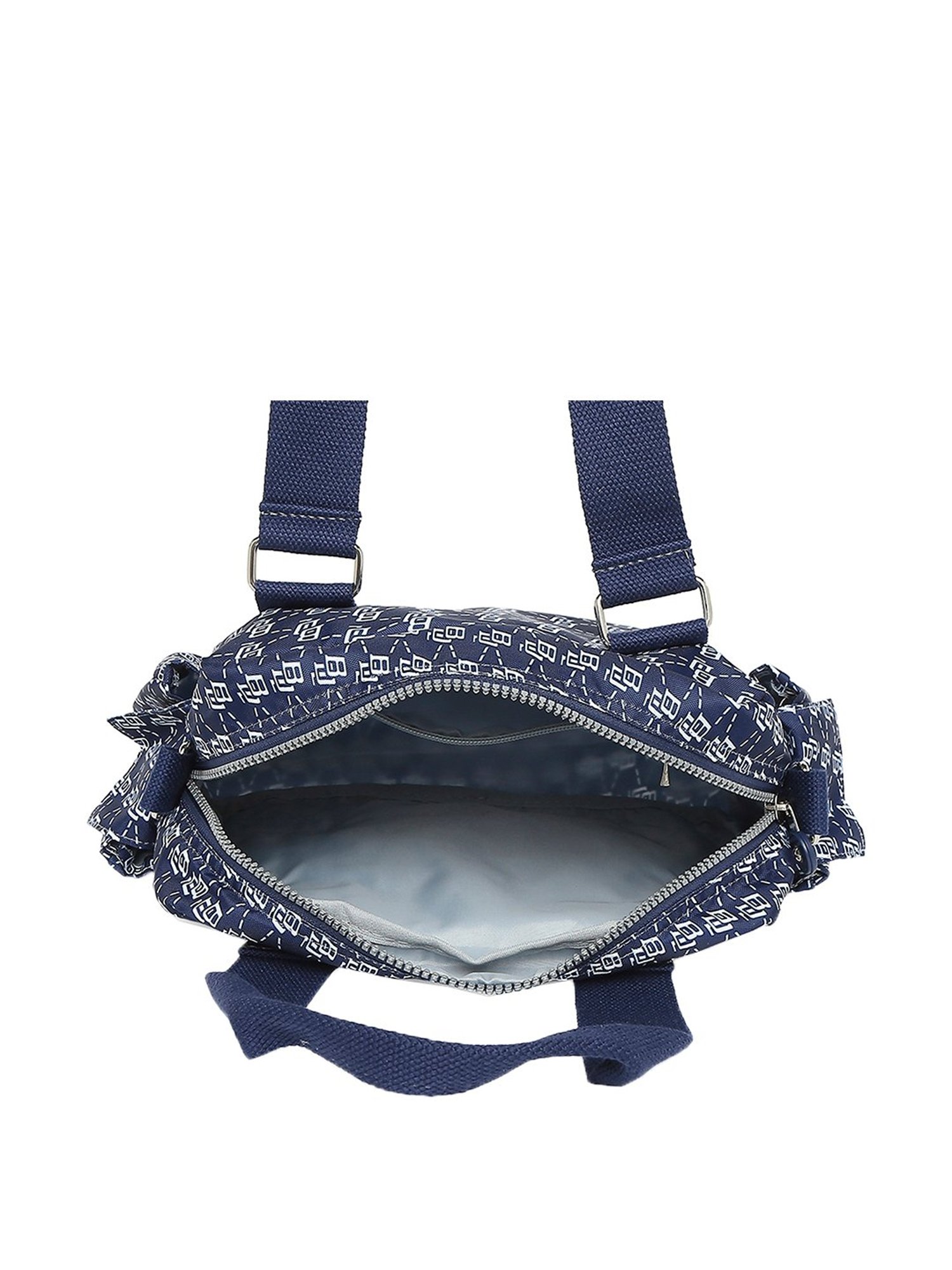 Baomi Blue Printed Medium Handbag