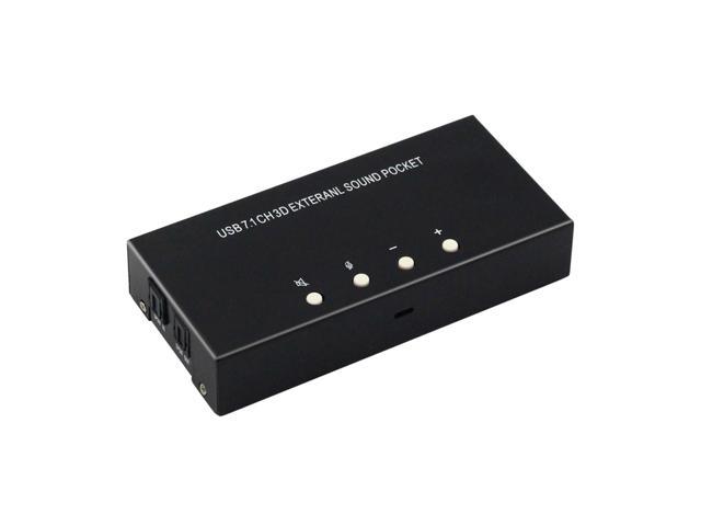Channel 3D 7.1 USB External Sound Card Sound Box Support Digital Audio Streaming Vista With Driver CD