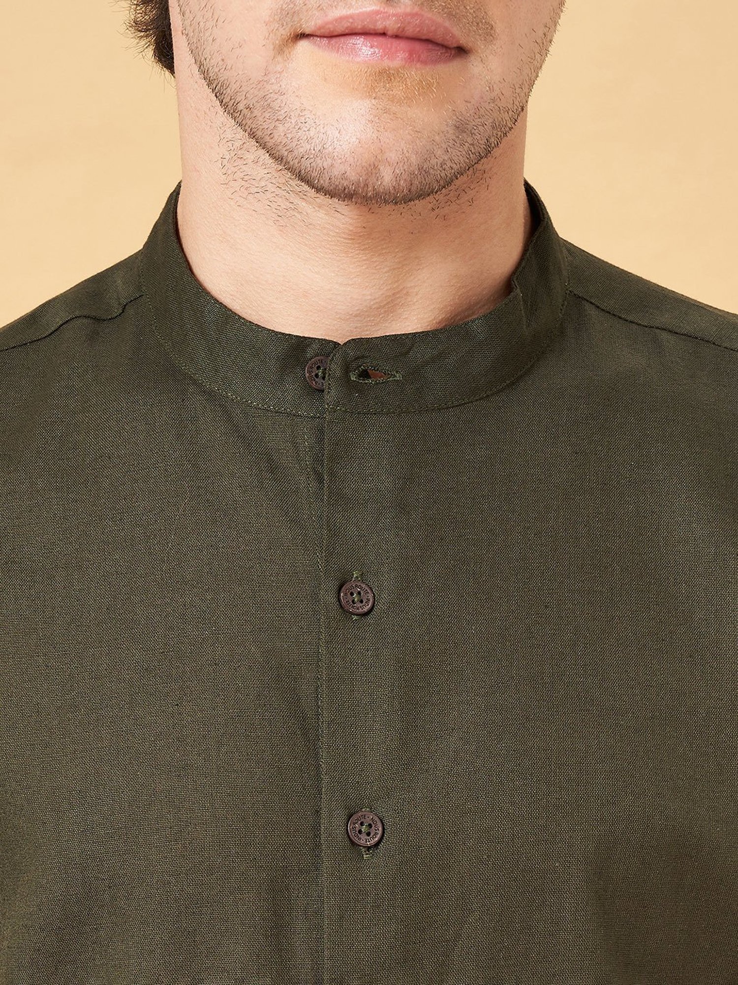 Indus Route by Pantaloons Green Regular Fit Shirt