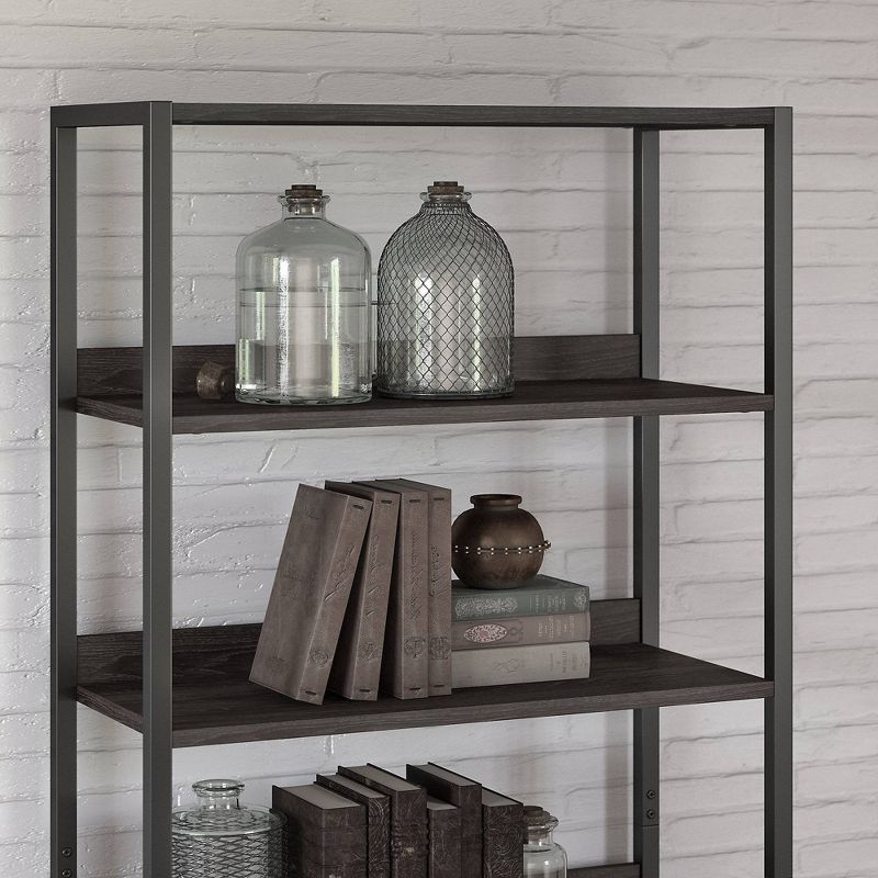 70.13" 5 Shelf Atria Bookshelf Charcoal Gray - Kathy Ireland Home