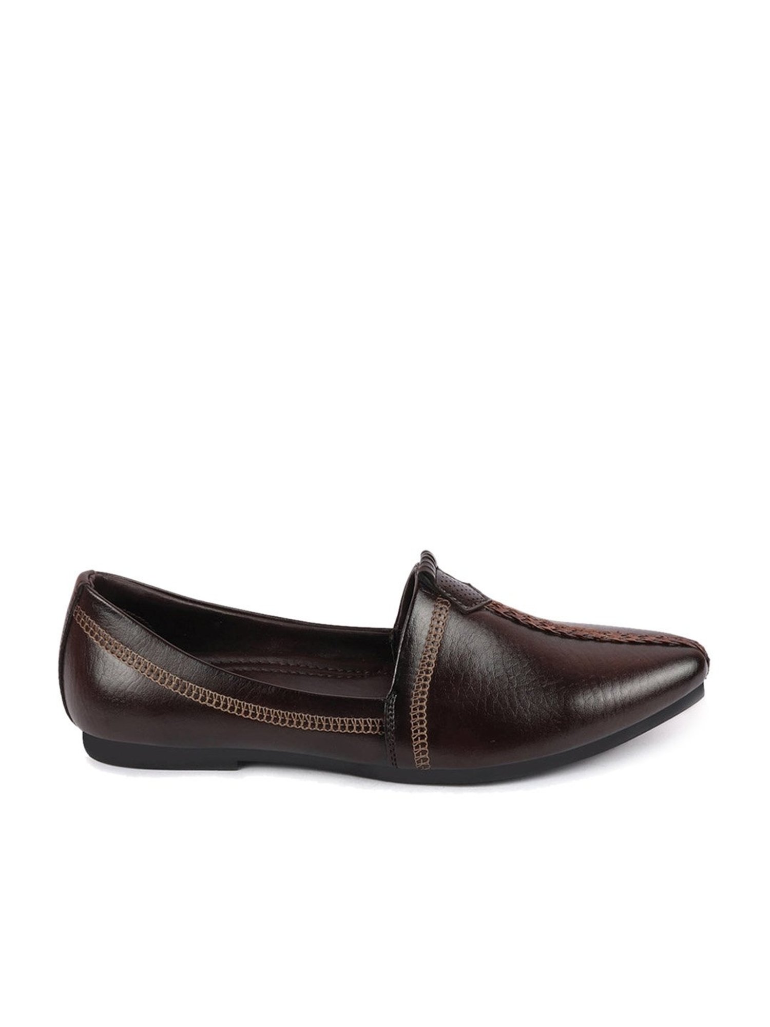 Fausto Men's Brown Ethnic Juttis