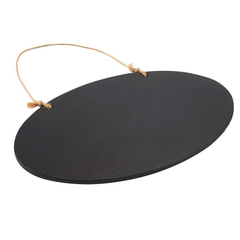 Juvale 8-Pack Hanging Reusable Oval Black Chalkboard Signs Blackboard for Party & Decorations