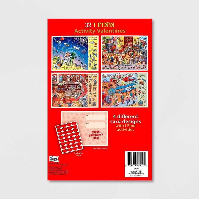 Mello Smello 32ct I Find Cards and Seals Activity Valentines