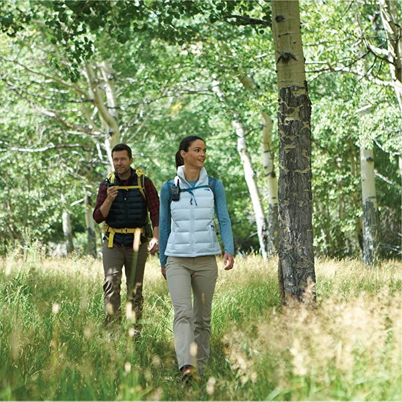 XTALKER T77VP5 36 Channel FRS TwoWay Radio Up to 38 Mile Range Walkie Talkie 121 Privacy Codes and NOAA Weather Scan + Alert Includes a Carrying Case and Headsets BlackSilver