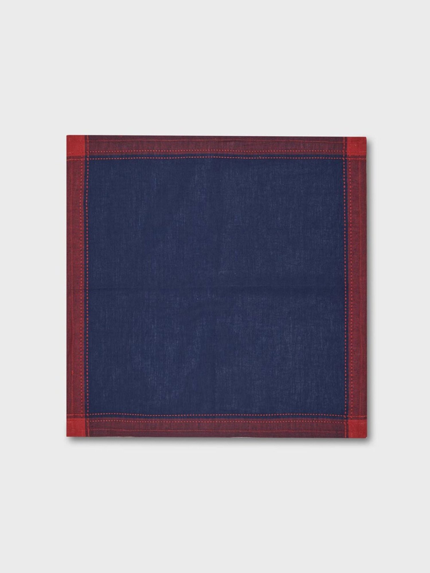 Fabindia Red & Indigo Cotton 92 TC 125 GSM Tanka Napkin - Set of 6