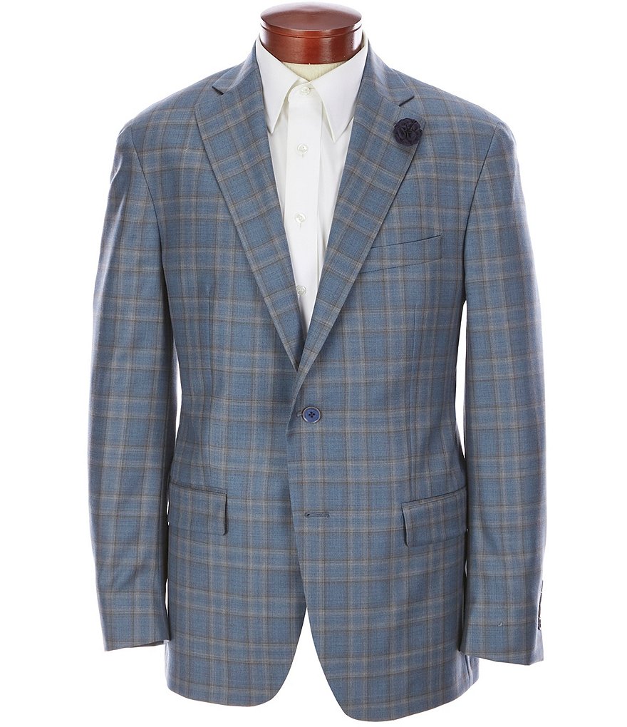 Murano Interstellar Collection Slim-Fit Checked Suit Separates Blazer
