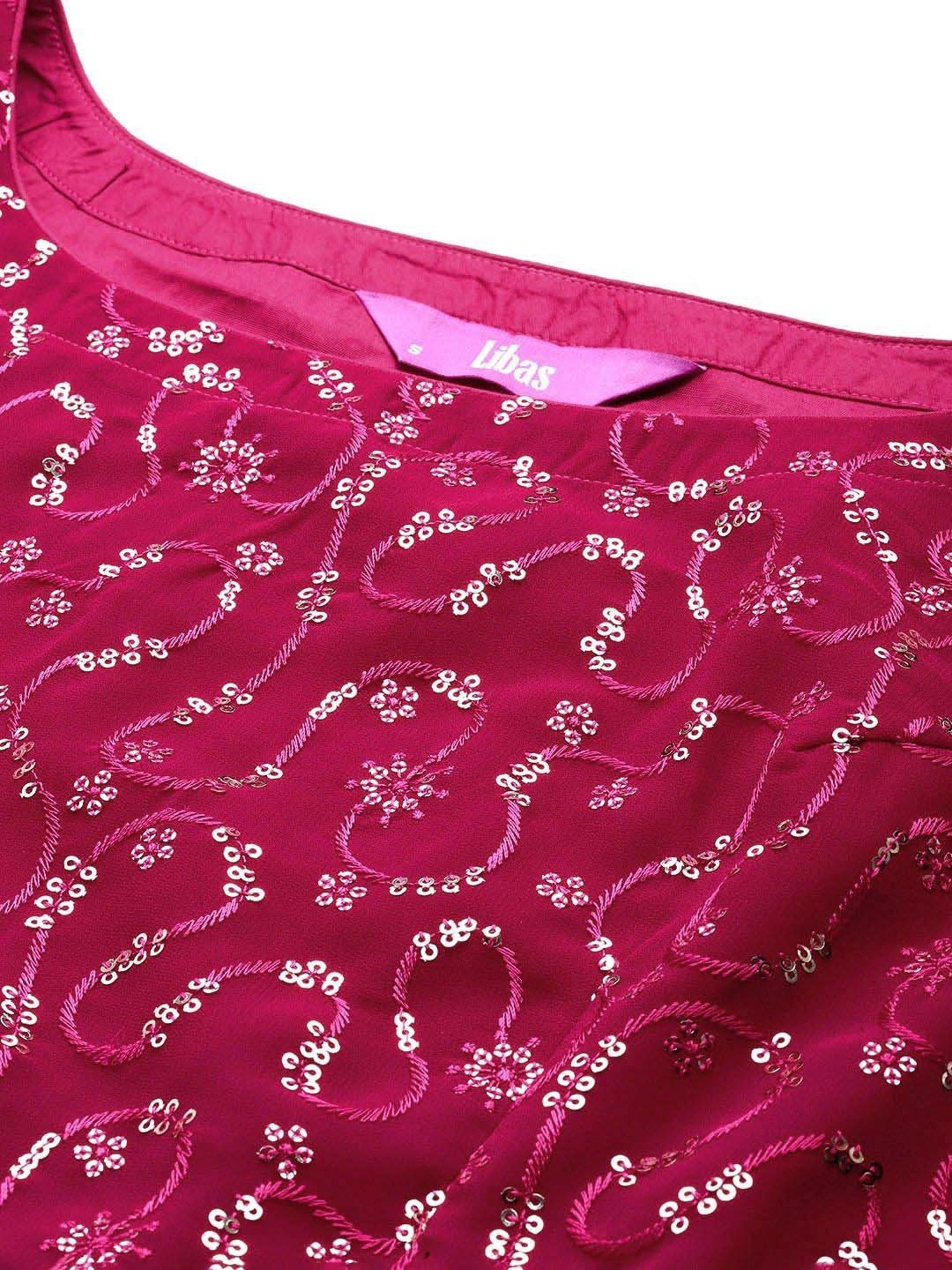 Libas Pink Plain Lehenga Choli Set