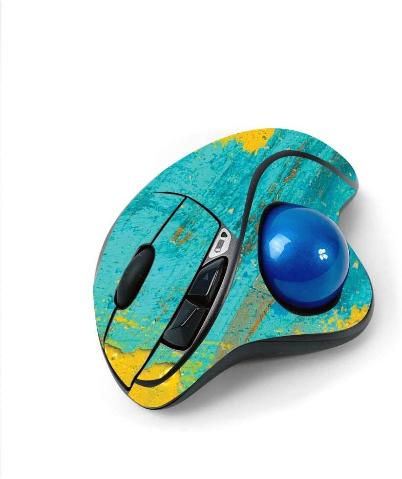 MightySkins Skin for Logitech M570 Wireless Trackball Mouse - Acrylic Blue | Protective, Durable, and Unique Vinyl Decal wrap Cover | Easy to Apply, Remove, and Change Styles | Made in The USA