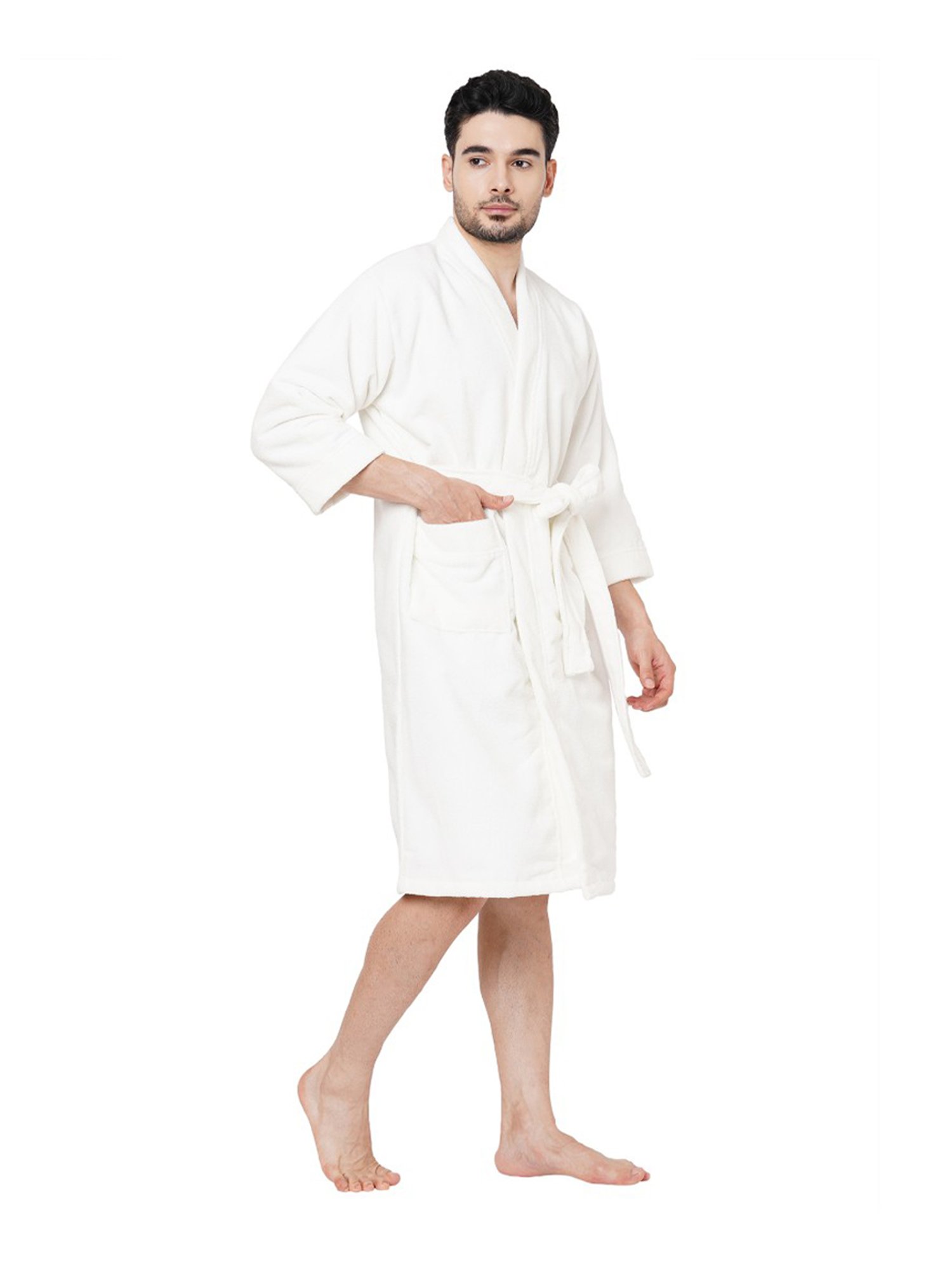 Trident Comfort Living Grey Cotton 380 GSM Bathrobe