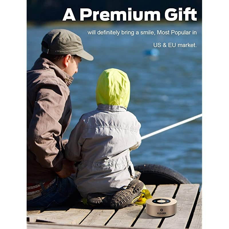 Waterproof Case Included SoundAngel 3rd Gen 5W Pocket Portable Speaker 15h Music Micro SD Perfect Small Touch Wireless Bluetooth Speaker for Outdoor Travel Sport Hiking Camping BBQ Gold