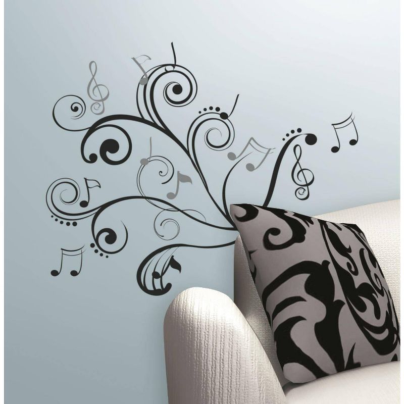 Music Note Scroll Peel and Stick Wall Decal - RoomMates