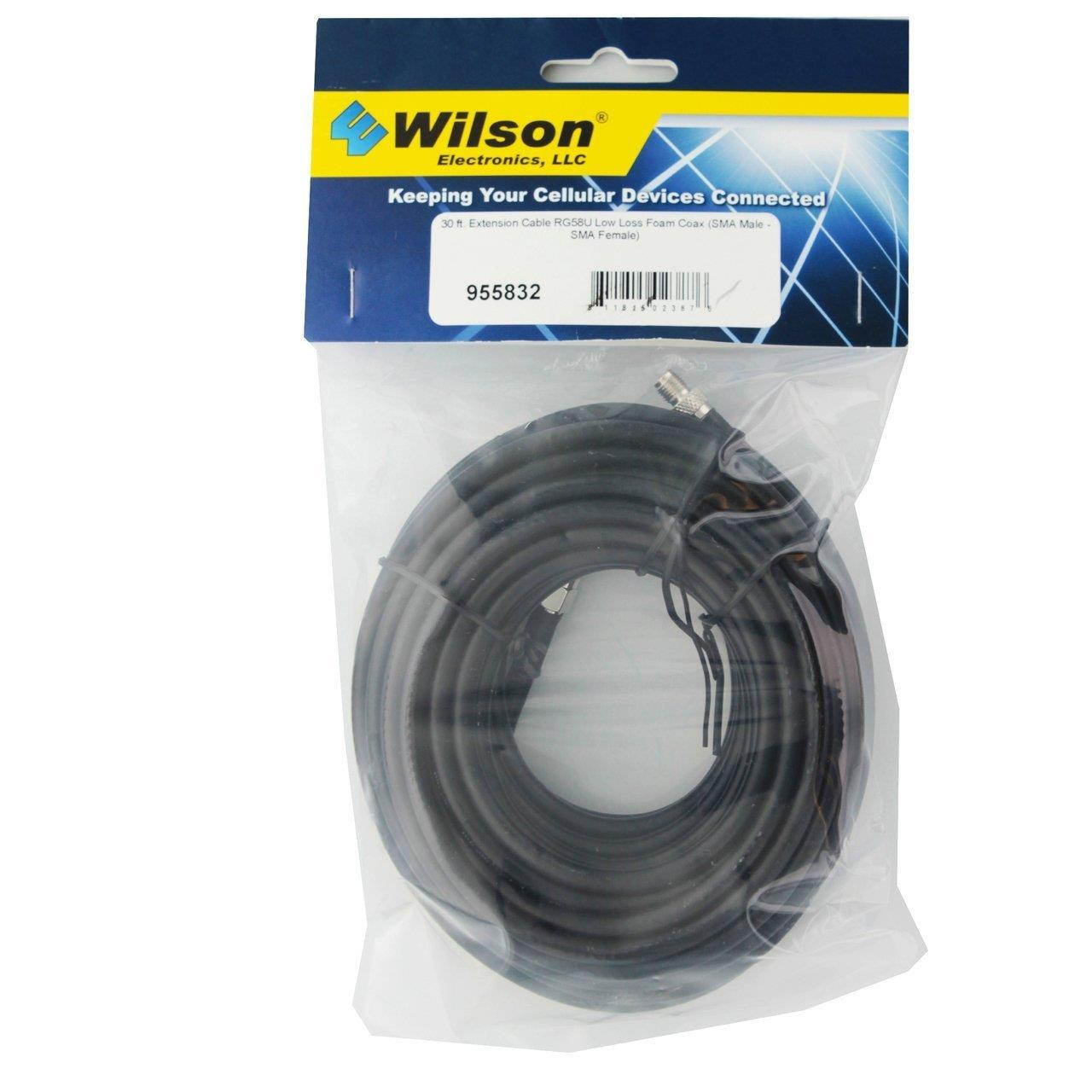 Wilson 955832 30' Extension Cable Rg58u LOW Loss Foam Coax Sma Male - SMA Female