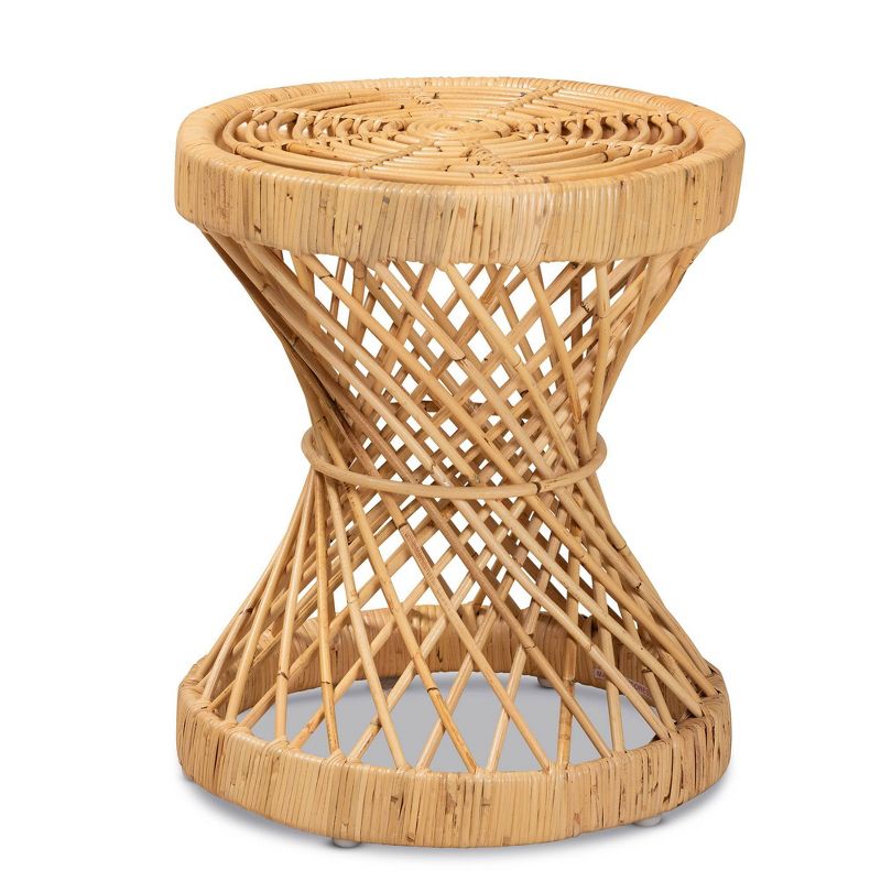 Seville Rattan End Table Natural - Baxton Studio
